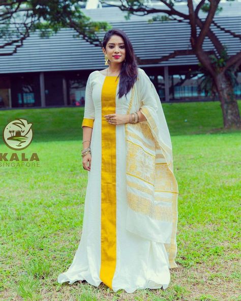 Onam Dress Ideas, Onam Wear, Kerala Outfits, Onam Collections, Onam Outfits Ideas, Kerala Dress, Onam Dress, Kerala Saree Blouse, Bridal Things