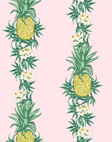 Pineapple Express Wallpaper, Pink | One Kings Lane Cute Pineapple Wallpaper, Wallpaper Pink Cute, Pineapple Wallpaper, Mirrors Wall Decor, Pineapple Express, Cute Pineapple, Fabric Wall Art, Wallpaper Rolls, Mirrors Wall