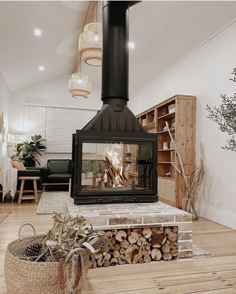 Woodburning Stove Fireplace, Wood Burning Stoves Living Room, Luxury Fireplace, Wood Stove Fireplace, 1920s House, Freestanding Fireplace, Wood Fireplace, Indoor Fireplace, Home Fireplace