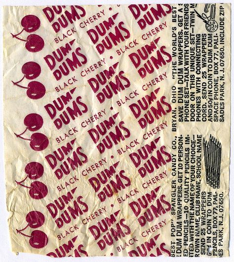 Dum Dums lollipop.....we got them at the bank drivethru Dum Dums Lollipops, Dum Dums, Vintage Packaging, Photo Wall Collage, Picture Collage, Black Cherry, Wall Collage, Design Inspo, Lollipop