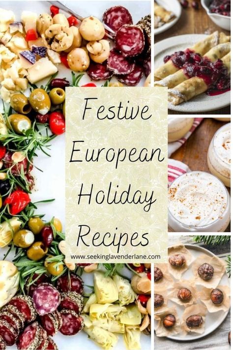 Christmas Dinner Recipes Sides, French Christmas Food, Creative Christmas Treats, Month Decorations, French Cooking Recipes, German Food Authentic, Seeking Lavender Lane, Christmas Pastries, European Holiday