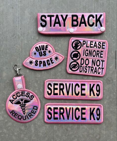 Pink Service Dog Gear, Adaptive Fashion, Disabled Fashion, Psychiatric Service Dog, Service Dog Patches, Service Dogs Gear, Bi Flag, Service Dog Training, Service Dog Vests