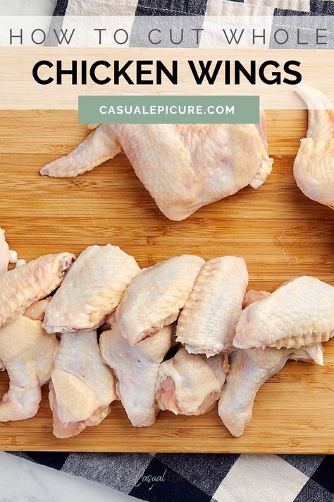 With our guide on How to Cut Whole Chicken Wings, you can easily break down whole chicken wings into drumettes and flats. Learn how to separate, store, and prepare wings like a pro! Whole Chicken Wings, Wings At Home, Turkey Dishes, Honey Chicken, Hot Wings, Homemade Breakfast, Cooking Basics, Get It Done, Whole Chicken