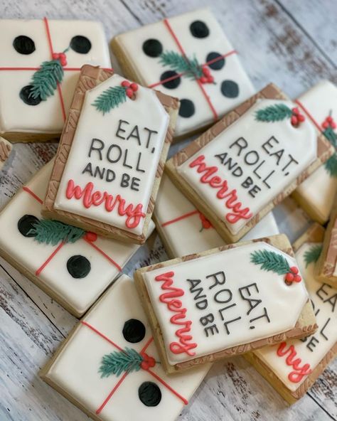 Have you ever played BUNCO? I never have but these cookies were adorable for a BUNCO Christmas party! #christmascookies #bunco #bunconight… | Instagram Christmas Bunco Food, Christmas Bunco Party Ideas, Holiday Bunco Party, Bunco Gift Ideas, Bunco Cookies Decorated, Bunco Cookies, Bunco Christmas, Bunco Party Themes, Christmas Bunco