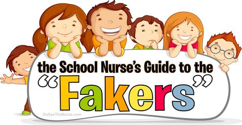 How to Recognize the Fakers – Go See The Nurse Elementary Nurse Office, School Nurse Printables, School Nurse Posters, School Nurse Elementary, Office Bulletin Board Ideas, Nurse Desk, Nurse Games, Nurse Bulletin Board, School Nurse Office Decorations