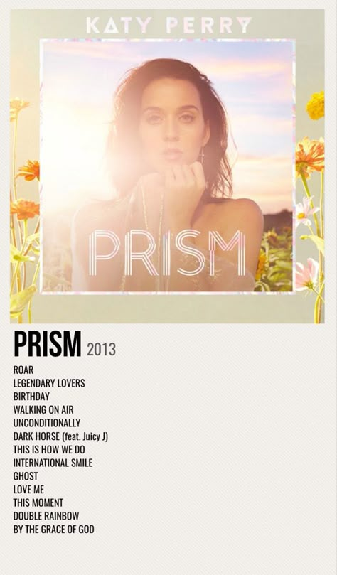 minimal poster of the album prism by katy perry Katy Perry Albums, Katy Perry Music, Katy Perry Wallpaper, Juicy J, Tv Covers, Music Poster Ideas, Celebrity Music, Minimal Poster, Poster Room