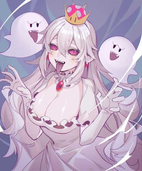 Crown Teeth, Super Crown, King Boo, Anime Elf, Scary Animals, Queen Anime, Anime Devil, Super Mario Art, Mario Art