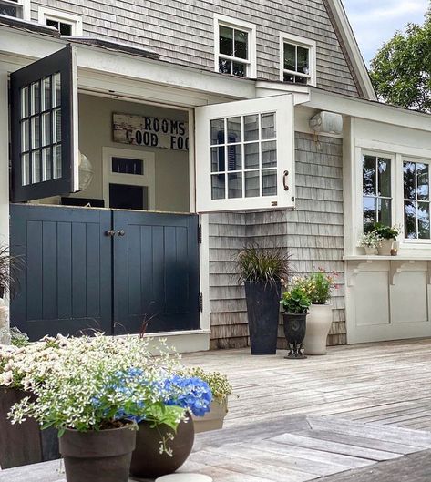 High Street Market (@highstreetmarket) • Instagram photos and videos Old Silver Shed, Small Stone Cottage, Dutch Doors, Shingle House, Ranch Exterior, Side Doors, Shore House, Cape House, Weekend Escape