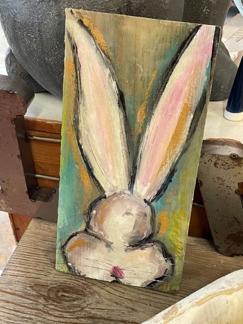 Abstract Bunny Painting, Easter Canvas Painting Ideas Easy, Bunny Canvas Painting, Easter Paintings On Canvas, Easter Canvas Painting, Spring Canvas, Easter Spring Crafts, Easter Canvas, Easter Paintings