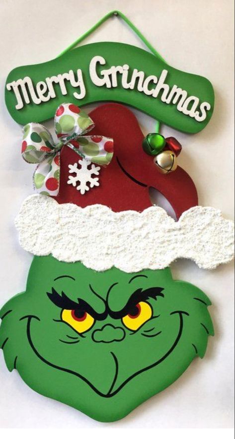 Welcome Sign Funny, Grinch Sign, Wall Garland, Christmas Interior Decor, Grinch Crafts, Grinch Wreath, Christmas Candy Gifts, Whoville Christmas, Grinch Christmas Decorations