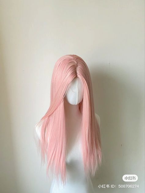 Pink Wig Styles, Hair Claim, Pink Hair Wig, Blonde And Brunette Best Friends, Light Pink Hair, Korean Hair Color, Hair Style Korea, Hair Inspiration Long, Kpop Hair