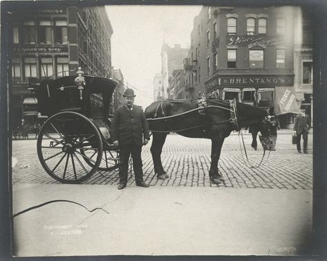 A Cabbie - 33 Everyday Street Scenes From Late 1800s New York City Alice Austen, New York Vintage, Olden Days, Miscellaneous Items, Union Square, Vintage Americana, Gilded Age, Horse Drawn, Vintage New York