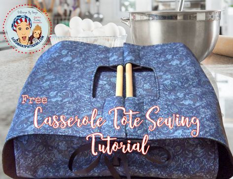 Casserole Carrier Tote Tutorial Diy Casserole Carrier Easy, Homemade Casserole Carrier, Casserole Carrying Case Pattern, Hot Dish Carrier Pattern, Casserole Covers To Sew, 9x13 Pan Carrier Pattern, Casserole Carry All Pattern Free, Casserole Holder Pattern, Sewing Template For Food Carrier