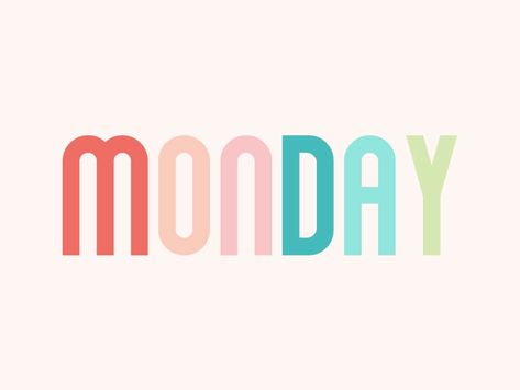 Happy Monday by Sorina Bogiu on Dribbble Monday Aesthetic, Happy Branding, Monday Design, Happy Logo, Timeless Font, Inspirational Quotes Background, Hello Monday, Small Business Social Media, Cat Character