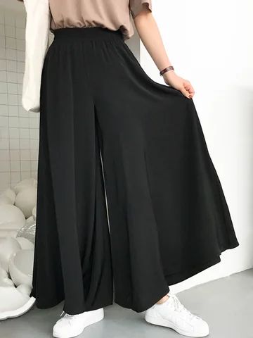 Pants Black Trousers Women, Plus Size Patterns, Plus Size Pants, Fashion Weeks, Pantalon Large, Loose Pants, Japan Fashion, Plus Size Casual, Wide Leg Trousers