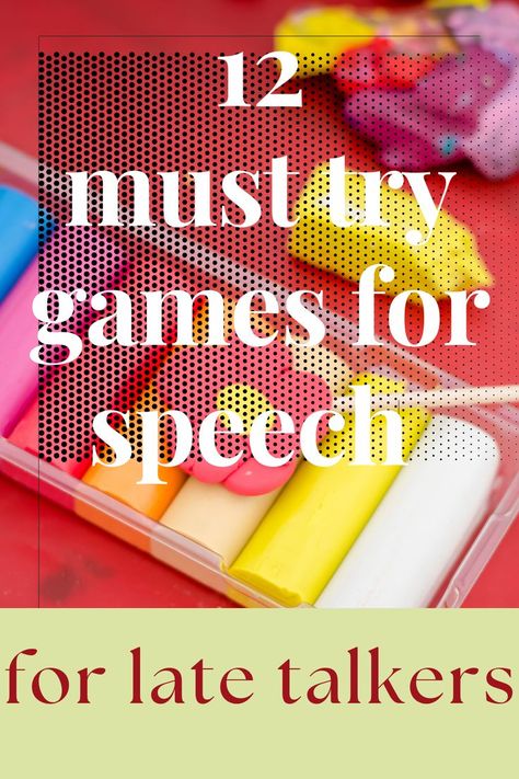 Awesome games to boost late talker speech and language #speechdelay #toddler #speech #toddlergames Speech Games For Preschoolers, Speech Delay Activities, Asd Activities, Learning Games For Toddlers, Language Development Activities, Toddler Speech, Language Delay, Speech Games, Speech Delay