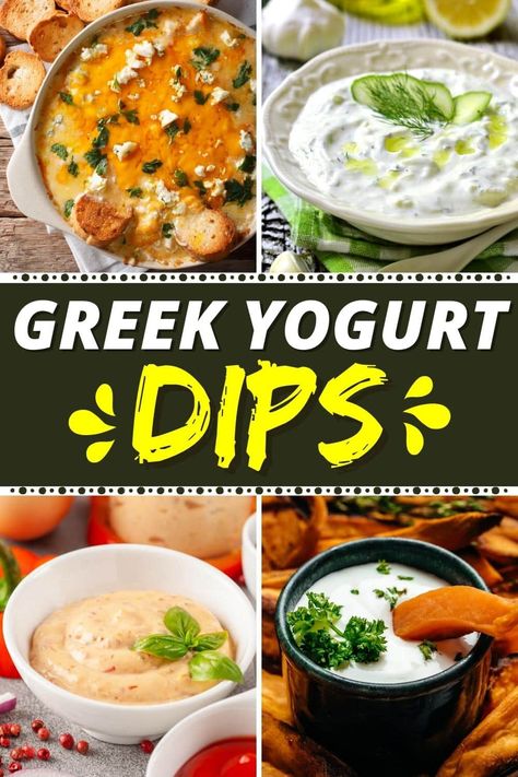 Try these Greek yogurt dips for healthy apps you can feel good about. From tzatziki to ranch to pesto, there are so many delicious dip recipes to choose from. Dips Easy, Yogurt Dips, Best Greek Yogurt, Yogurt Dipping Sauce, Greek Yogurt Ranch, Yoghurt Dip, Healthy Apps, Greek Yogurt Dips, Delicious Dips Recipes