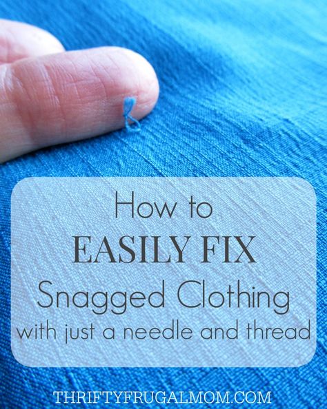 I've used this trick to fix snagged sweater, dresses and even my son's dress pants! It's so easy and all you need is a needle and thread. Ruined Clothes, Repair Clothes, Sweater Dresses, Clothing Hacks, Diy Hacks, Learn To Sew, Household Hacks, Sewing Techniques, Needle And Thread