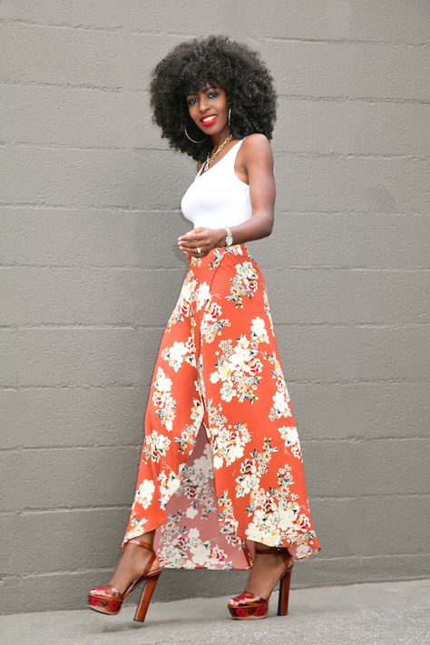 Long wrap skirt