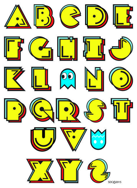 Related image Pac Man Party, Letras Cool, Alphabet Lettering, 80s Theme Party, Video Games Birthday, Graffiti Alphabet, Graffiti Font, Game Themes, Pac Man