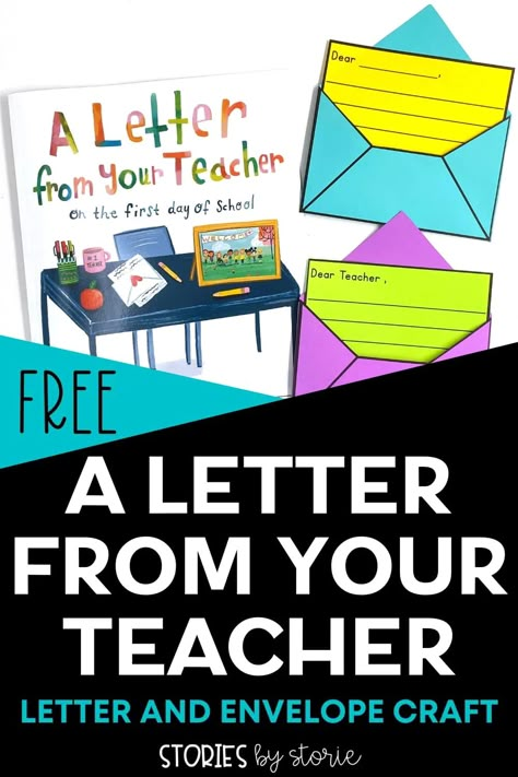 If you're looking for a great book to help set the tone for the new school year, try reading A Letter From Your Teacher on the First Day of School. After reading this book, your students can write a letter to you with this free letter and envelope craft. Welcome Letter To Students From Teacher Back To School, Letter To My Teacher Activity, A Letter From My Teacher Activities, How To Get Your Teacher Ready Book Activities, A Letter To My Teacher Book Activities, Back To School Letter From Teacher, How To Get Your Teacher Ready Activities, The Day You Begin Book Activities, Letter From Your Teacher Activities