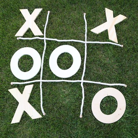 DIY Tic Tac Toe Lawn Game Large Lawn Games, Outdoor Tic Tac Toe Diy, Yard Tic Tac Toe, Yard Scrabble, Outdoor Tic Tac Toe, Giant Jenga Diy, Diy Lawn Games, Giant Tic Tac Toe, Diy Tic Tac Toe Game