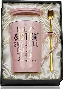 Sister Birthday Gifts, Greeting Card Gift Box, Sister Mug, Big Sister Gifts, Sister Sister, Pattern Ceramic, Soul Sister, Gifts For Your Sister, Golden Pattern