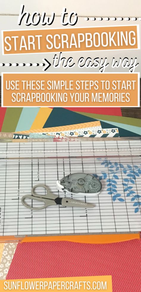 Beginning Scrapbooking Ideas, Beginner Scrapbooking Layout, How To Do Scrapbooking, Basic Scrapbook Layouts, How To Start Scrapbooking Step By Step, Scrapbooking For Beginners Step By Step, How To Do A Scrapbook, Scrapbook Materials List, Beginner Scrapbooking Ideas Simple