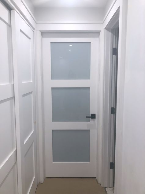 Bedroom Doors With Glass Panels, Interior Doors Frosted Glass, Interior Doors Glass Panel, Interior Bedroom Doors Modern, Bedroom Door With Glass Panels, Frosted Glass Bedroom Door, Frosted Glass Bathroom Doors, Doors With Glass Panels Interior, Frosted Bedroom Doors