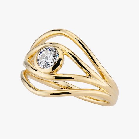 DeBeers Latest Engagement Ring Collection Comes From Ten Contemporary Jewelry Designers | Vogue Debeers Engagement Ring, Universal Symbols, Contemporary Jewellery Designers, Ten Ten, Chevron Earrings, Chevron Bracelet, Chevron Necklace, Trending Engagement Rings, Modern Engagement Rings