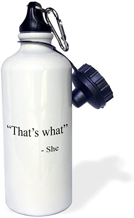 3dRose "That's what she said" Sports Water Bottle, 21 oz, White Computer Geek Humor, Portable Water Filter, Tritan Water Bottle, Collapsible Water Bottle, Filtered Water Bottle, Motivational Water Bottle, Computer Geek, Infused Water Bottle, Best Water Bottle