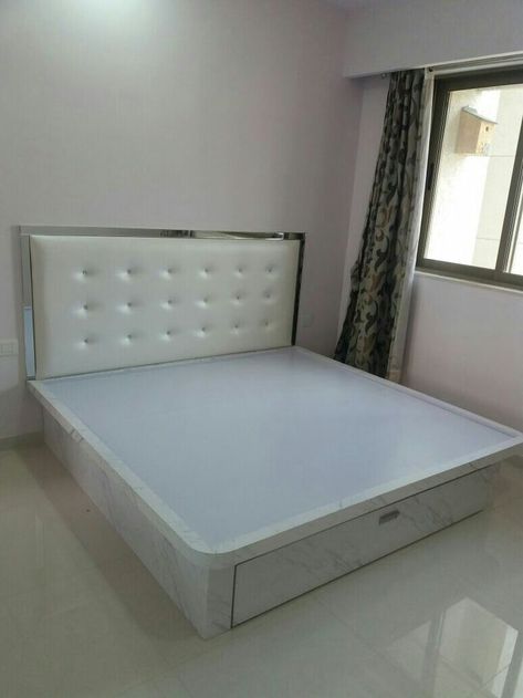 Pin by Rohan Soni on beds | Bed designs with storage, Simple bed designs, Space saving furniture bedroom Bed Designs With Storage, White Storage Box, Simple Bed Designs, Space Saving Furniture Bedroom, Box Bed Design, Double Bed Designs, Tv Unit Furniture Design, Wood Bed Design, Bed With Headboard