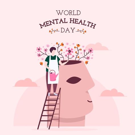 Health Priority, Thats Life, Month May, World Mental Health Day, Flat World, Purple Flowers Wallpaper, Health Art, Mental Health Awareness Month, Mental Health Day