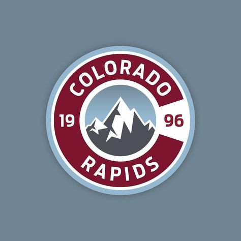 Colorado Rapids logo redesign rebrand Logo Engineering, Marathon Logo, Radio Logo, Rugby Logo, Football Logo Design, Fc Logo, Logo Football, Football Logos, Colorado Rapids