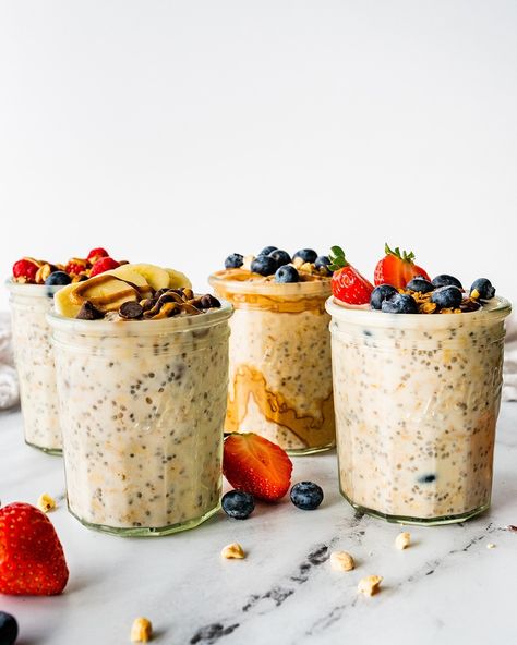 Easy Overnight Oats - Eating Bird Food Health Breakfast Ideas, Basic Overnight Oats Recipe, Dinner Recipe Ideas, Peanut Butter Overnight Oats, Eating Bird Food, Easy Overnight Oats, Granola Recipe Homemade, Peanut Butter Jar, Peanut Butter Roll