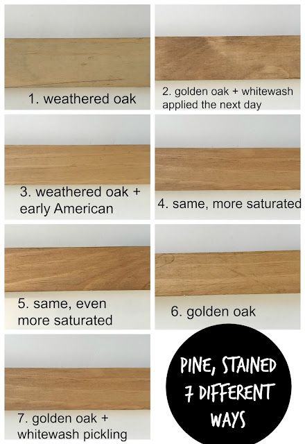 How To Make Pine To Look More Like Oak (And Other Staining Tips) Golden Oak Minwax Stain, Minwax Stain Colors On Pine Wood, Weathered Oak Stain On Pine Wood, Weathered Wood Stain On Pine, Stain For Pine Floors, Pine Trim Stain Colors, Neutral Wood Stain Colors, Early American Stain With White Wash, Minwax Pickled Oak Stain On Pine