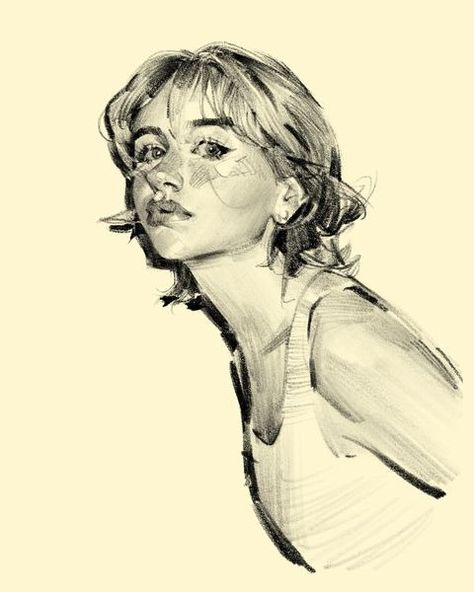 brookskim (@9brookskim) • Instagram photos and videos Procreate Sketches Drawings, Portrait Drawing Styles, How To Draw Women, Cool Art Styles, Sketch Person, Procreate Sketches, Woman Draw, Sketching References, Sketch Pages