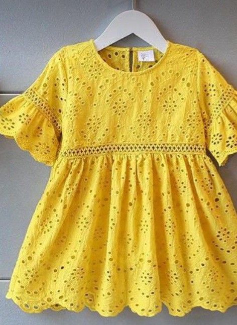 Chikankari Frock, Kids Lace Dress, Girls Dresses Sewing, Kids Frocks Design, Kids Dress Wear, Kids Dress Patterns