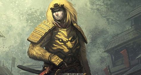 Lion Samurai Lion Samurai, Golden Samurai, Tokugawa Shogunate, Fantasy Japan, Samurai Warriors, Samurai Artwork, Samurai Art, Dungeons And Dragons Characters, 5 Rings