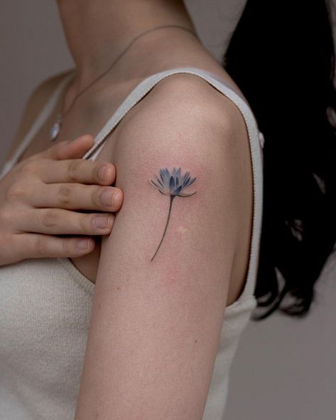 July Birth Flower Tattoos, Delphinium Tattoo, July Birth Flower Tattoo, Tattoos Water, Lily Tattoo Meaning, Water Lily Tattoo, Tattoo Font Styles, Water Lily Tattoos, Lily Flower Tattoos