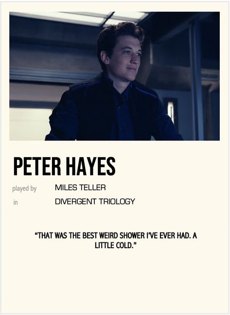 Peter Hayes Divergent Aesthetic, Divergent Peter Hayes, Peter From Divergent, Peter Hayes Divergent, Divergent Peter, Divergent Movie Poster, Peter Divergent, Divergent Poster, Divergent Wallpaper