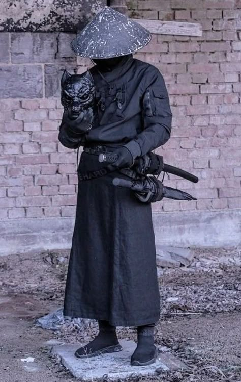 Tech Ninja Fashion, Samurai Cosplay Men, Shinobi Clothes, Samurai Clothes, Ninja Photo, Samurai Outfit, Samurai Fashion, Ninja Armor, Samurai Cosplay