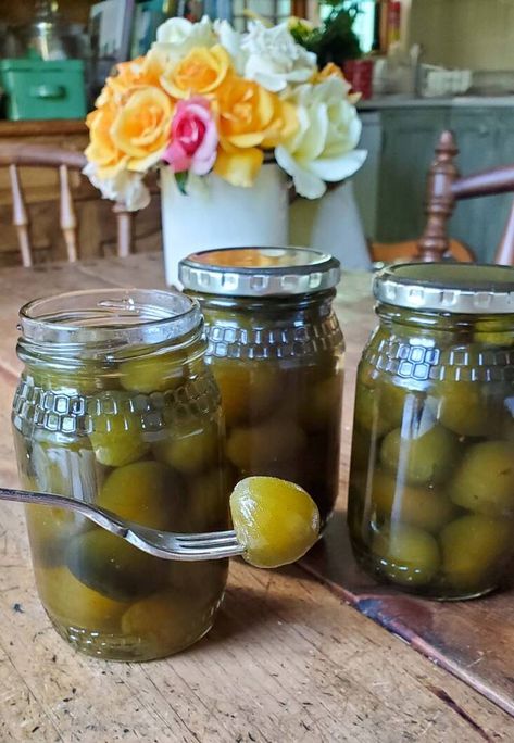 Fig Preserves Recipe, Green Figs, Fig Preserves, Fig Jam Recipe, Fig Trees, Green Fig, Kimchi Recipe, Fig Recipes, How To Make Greens