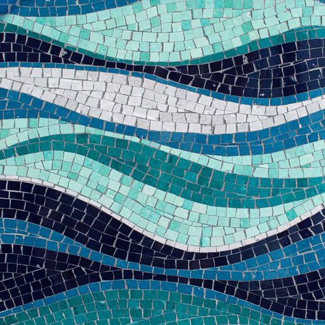 Mosaic Waves, Abstract Mosaic Art, New Ravenna, Mosaic Tile Patterns, Mosaic Tray, Mosaic Stepping Stones, Organic Patterns, Abstract Mosaic, Seashell Wall Art