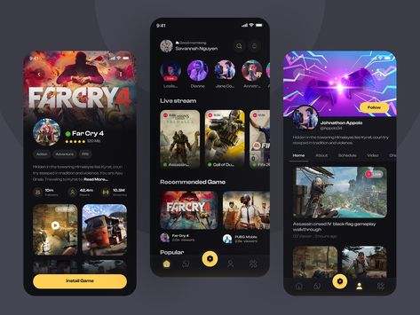 Steam App, Ux Design Mobile, Card Ui, Mobile App Games, Android Design, Mobile App Design Inspiration, App Interface Design, Game Streaming, Game Ui Design