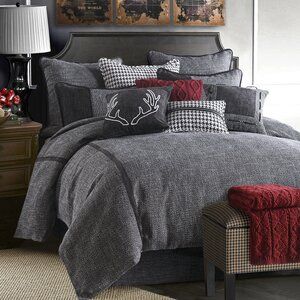 Loon Peak Annis Comforter Set | Wayfair Rustic Bedding Sets, Chic Bedding Sets, Lodge Bedding, Modern Lodge, Chic Bedding, Full Bedding Sets, Luxury Bedding Set, Rustic Bedding, Twin Comforter