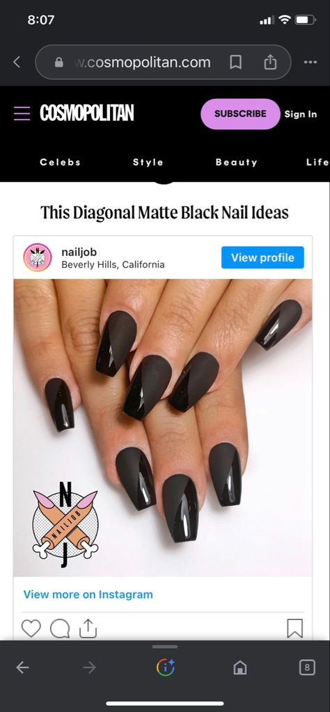 Metallic And Matte Nails, Matte And Shiny Nails, Matte Black Nails, Lines On Nails, Shiny Nails, Matte Gloss, Simple Nail, Matte Metallic, I Feel Pretty