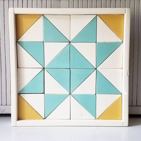 Free Barn Quilt Patterns, Wood Quilt Block, Pallet Barn, Painted Barn Quilts, Barn Quilt Designs, Barn Quilt Patterns, Barn Board, Paint Line, Half Square Triangles