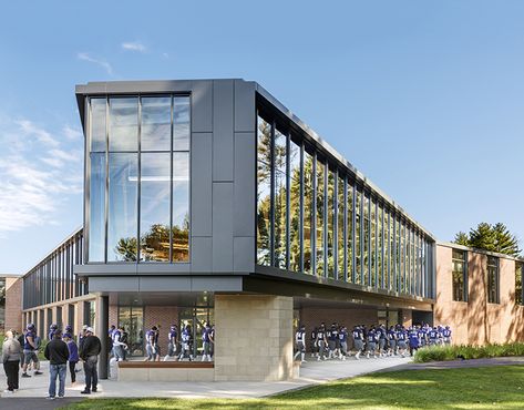 Fitness Center Design Architecture, Stonehill College, Architecture Colleges, Arizona Architecture, Wellness Center Design, Pre Engineered Metal Buildings, Fitness Center Design, Athletic Center, School Dr