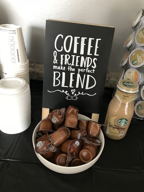 Coffee Birthday Theme Ideas, Coffee Theme 1st Birthday, Coffee Decorations Party, Coffee Bar Birthday Party Ideas, Coffee Birthday Party Ideas, Coffee Themed Party Birthday, Birthday Coffee Bar, Coffee Themed Graduation Party, Graduation Coffee Bar Party Ideas